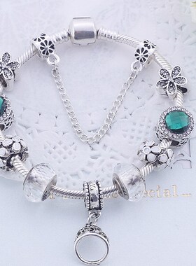 情人节礼物紫水晶手饰小众DIY串珠女士手串民族风紫色花朵手链