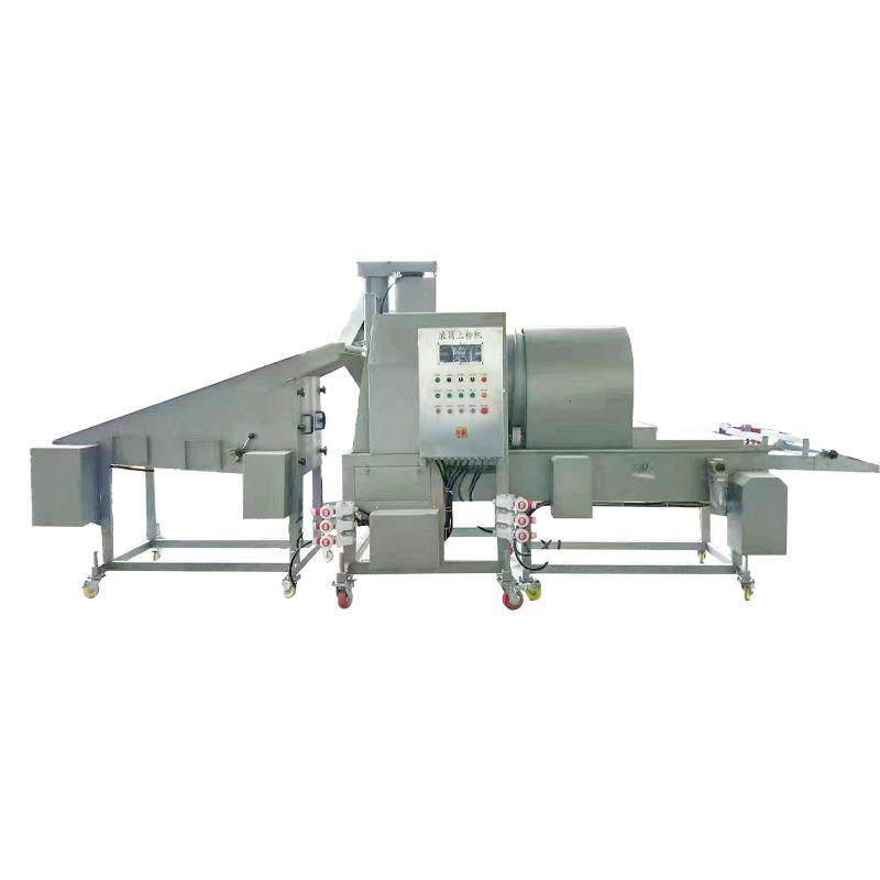 全自动鸡肉条裹粉机鱼排大虾自动裹粉鸭胸肉连续式滚筒式裹粉设备,淘宝优惠券,粉丝福利购,淘宝优惠卷