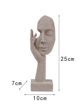 欧式抽象思考者人物雕塑摆件轻奢家居软装电视柜装饰树脂工艺品