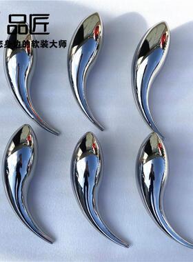 不锈钢小鱼摆件镜面动物雕塑水池装饰样品屋展示中心水景壁饰金属