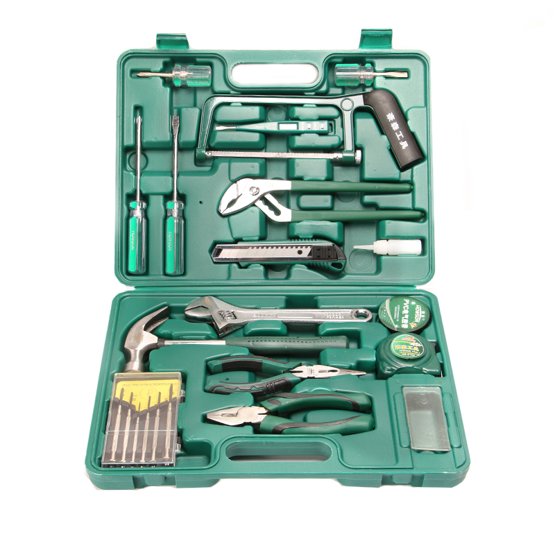 家用工具装日常维修理五金钳子锤子扳手螺丝刀组水管钳箱 - 图1