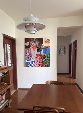 马蒂斯色彩装饰画黑白灰冷色系墙面艳丽绿植点缀挂画无边框壁画