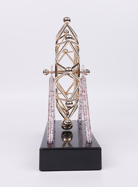 玫瑰金摩天轮磁力永动摇摆器牛顿摆办公桌面摆件家居装饰品创意礼