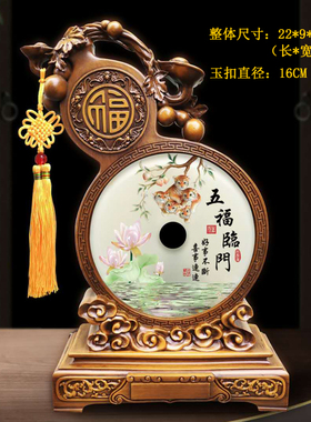 阿富汗天然玉石葫芦摆件镇宅保平安玄关客厅书房办公室送礼品