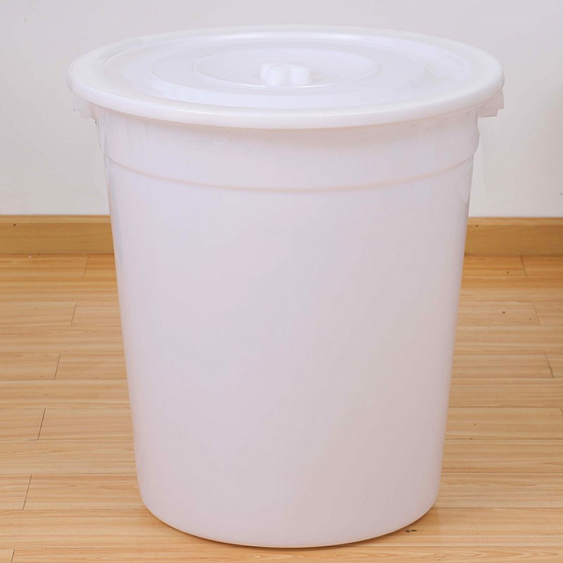 塑料储水桶家用加厚大桶耐用大容量白色圆形带盖大号发酵桶胶桶 - 图1
