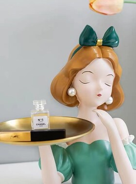 在逃白雪公主进门入户玄关客厅钥匙装饰托盘收纳乔迁新婚装饰礼物