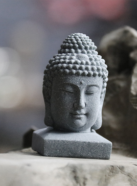 中式阿弥陀佛像摆件园艺花卉茶室佛陀装饰释迦牟尼佛鱼缸造景摆设