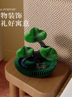 十八纸桌面摆件新年马年2026发财聚宝盆财神元宝装饰玄关客厅创意