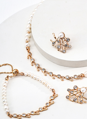 S925银复古天然珍珠锆石手链