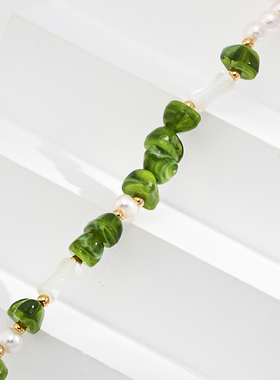 纯银树脂贝壳手链