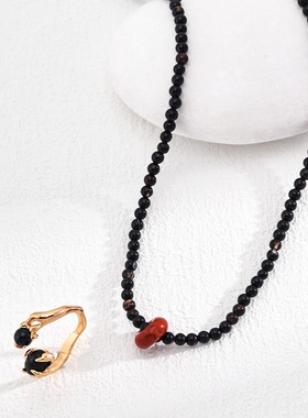 天然黑玛瑙项链