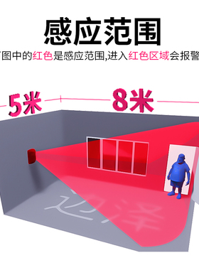 电子狗红外线报警器家用家庭无线感应防盗小偷门窗安防器材系统