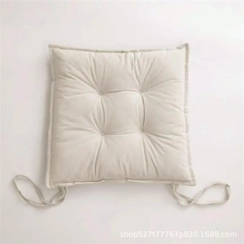 Simple solid color seat cushion bench cushion living room dining chair cushion thickened non-slip bay window cushion butt cushion office long-lasting