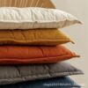 Simple solid color seat cushion bench cushion living room dining chair cushion thickened non-slip bay window cushion butt cushion office long-lasting