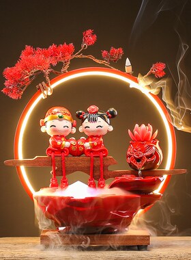 创意结婚礼物送新人闺蜜朋友婚房间喜庆J台灯装饰摆件桌面高档礼