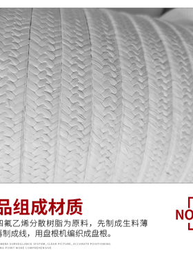 四氟盘根耐高压高温耐酸腐蚀泵密封绳无油含油黑白聚四氟乙烯填料
