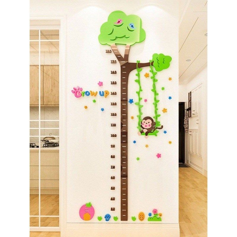 身高贴3d立体墙贴宝宝卡通大树测量身高尺少儿房间幼儿园墙韩家家,淘宝优惠券,粉丝福利购,淘宝优惠卷