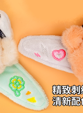 JWCP毛绒发夹侧边夹头饰