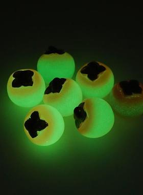 柿柿如意夜光大橘柿子桌面diy摆件夜光汽车摆件发光