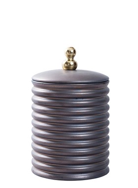 北欧家居饰品客厅博古架装饰罐创意工艺品陶瓷储物罐摆件旋纹盖罐