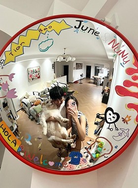 新家的100个快递室内凹凸镜广角镜氛围感场景布置装饰品拍摄道具