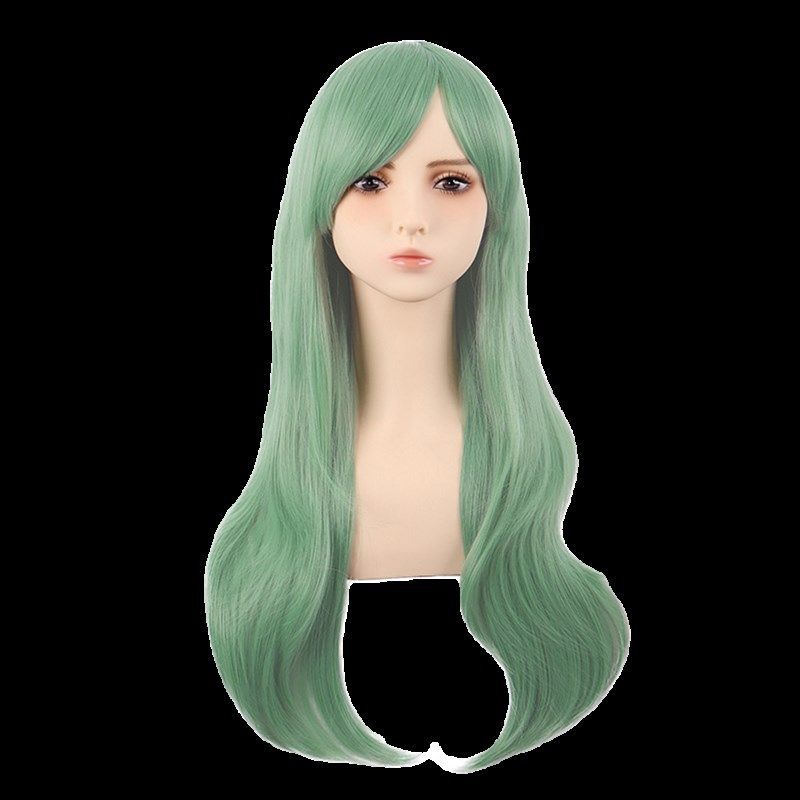 潼漫 cos假发女微卷长发动漫高温丝灰绿浅绿色斜刘海万用70cm头套,淘宝优惠券,粉丝福利购,淘宝优惠卷