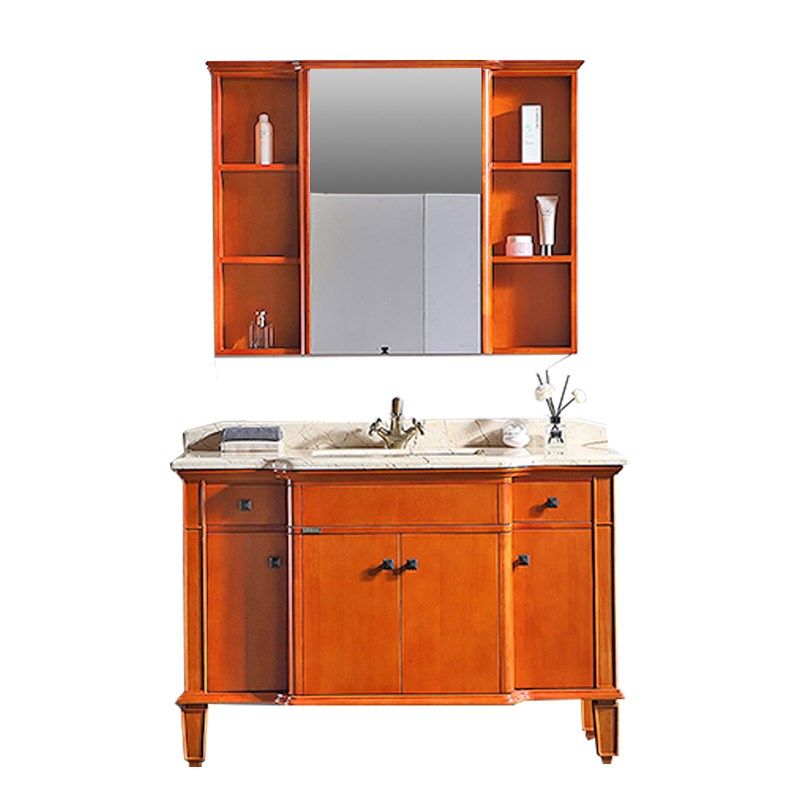 美式浴室柜红橡木落地洗手间洗漱台洗脸盆柜组合实木轻奢卫浴镜柜,淘宝优惠券,粉丝福利购,淘宝优惠卷
