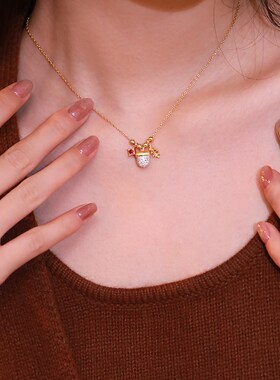 《榛果》复古设计高级感可爱精致百搭小众纯银锁骨项链女款秋冬