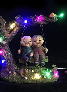 结婚新婚礼物送新娘m新人摆件客厅娃娃情侣一对公仔老头人偶玩偶