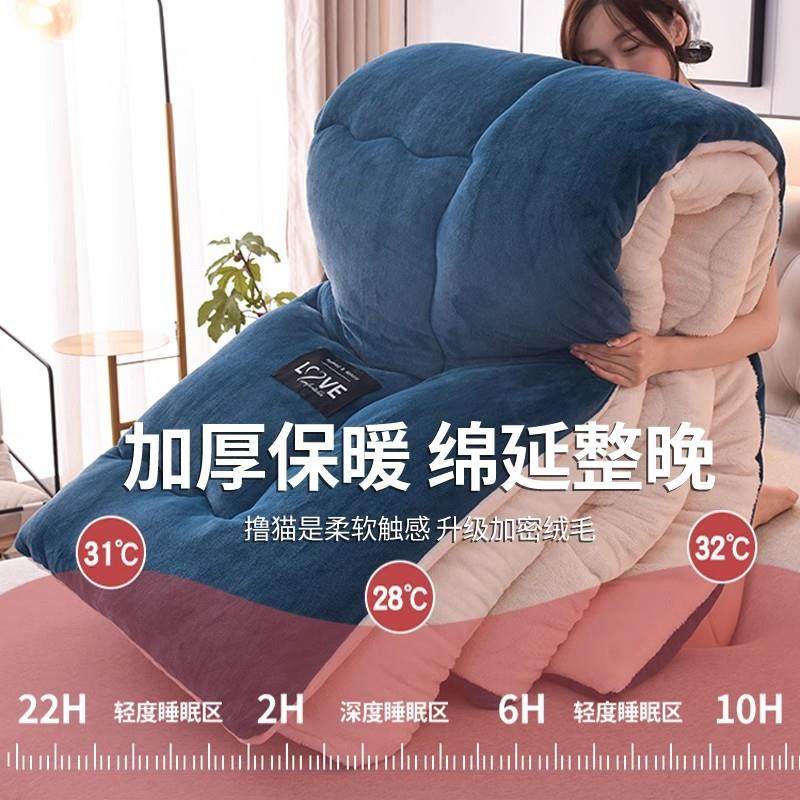 羊羔绒被子2025新款冬季棉被被芯冬天宿舍单人秋冬被加厚保暖10斤,淘宝优惠券,粉丝福利购,淘宝优惠卷