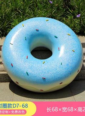 户外仿真冰淇淋雪糕甜筒玻璃钢雕塑甜品店铺美陈甜甜圈马卡龙摆件