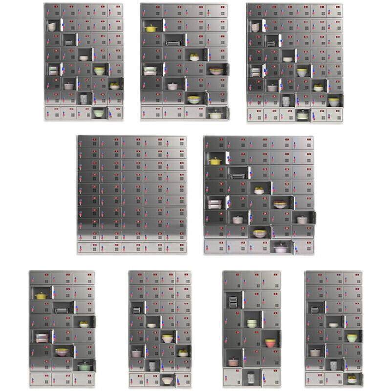 304不锈钢碗柜食堂员工餐具柜带锁餐盘柜工厂餐厅饭盒收纳存放柜,淘宝优惠券,粉丝福利购,淘宝优惠卷