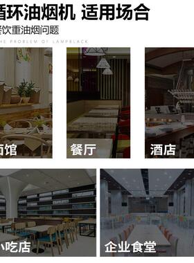 油烟净化一体机无烟管商用内循环油烟机厨房无管道环保油烟净化器