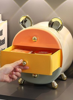 桌面收纳盒高颜值储物盒杂物儿童书桌宿舍化妆台首饰抽屉盒置物架