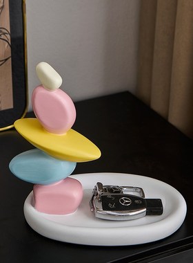 多巴胺时来运转玄关钥匙收纳摆件入户进门口客厅鞋柜高档创意装饰