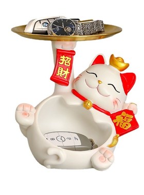 入户玄关置物架摆件回家放钥匙收纳神器挂钩进门口家居装饰品葫芦