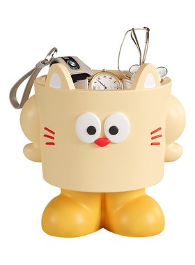 可爱动物圆桶钥匙收纳玄关摆件入户门家居客厅桌面装饰品乔迁礼品