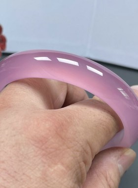 天然西安冰花芙蓉玉手镯椭圆形贵妃玉镯女款时尚细条蓝田玉髓手镯