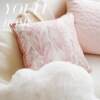 French pink wind chime, high-end, simple cushion, sofa pillow case, living room, cream style backrest, bay window cushion