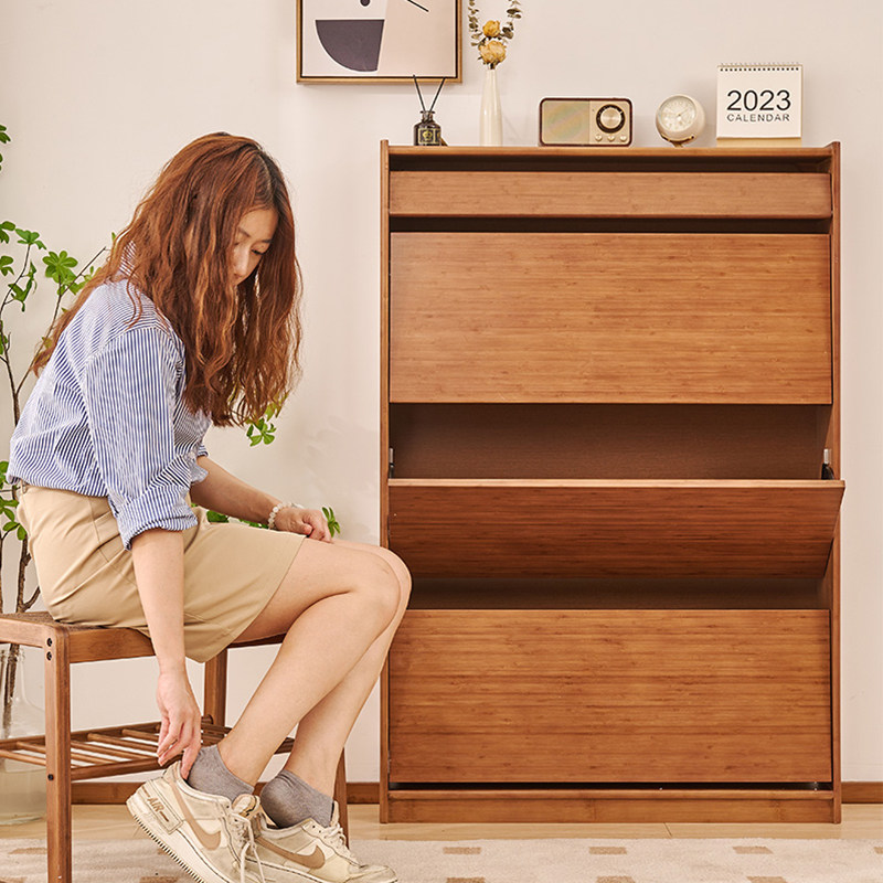 鞋柜收纳柜一体靠墙门口家用鞋架入户玄关小户型室内鞋子储物柜子,淘宝优惠券,粉丝福利购,淘宝优惠卷