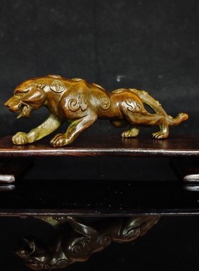 古玩铜器金钱到金钱豹摆件家居装饰F摆设功夫茶道茶艺桌面摆放观