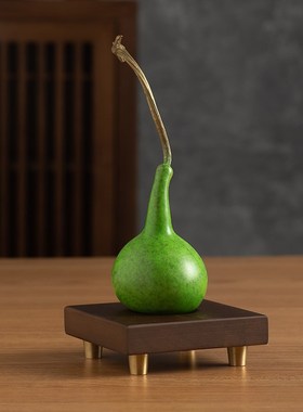 黄铜喜财葫芦摆件工艺品礼物客z厅办公室装饰品吉祥物高档礼品摆