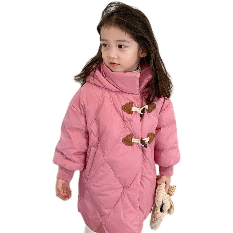 女童羽绒服中长款洋气女宝宝2021秋冬装新款儿童保暖棉服外套90绒,淘宝优惠券,粉丝福利购,淘宝优惠卷