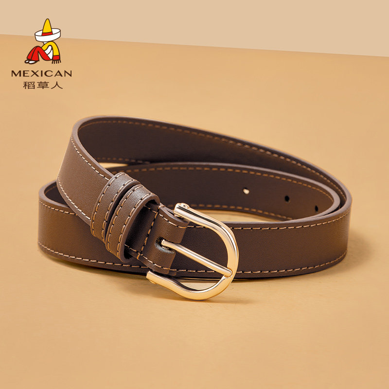 稻草人正品女士皮带百搭时尚春夏细腰带通勤装饰潮流款休闲裤腰带