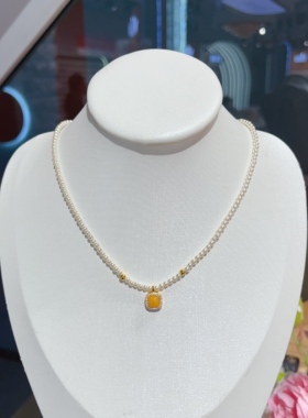 柏拉翡丽s925银珍珠项链女小清新甜美仙女气质幻锁骨链轻奢高级感