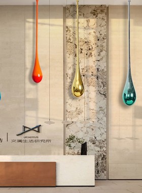 抽象水滴吊顶挂饰轻奢软装摆件售楼处酒店别墅展厅大型雕塑艺术品