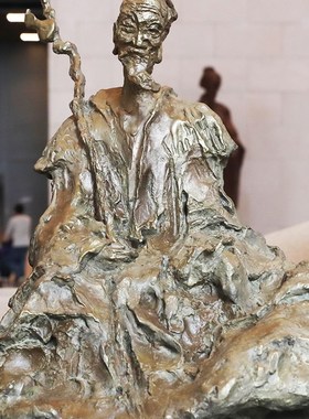 苏东坡居士名人雕像抽象艺术博物馆文化玻璃钢彷铜雕塑装饰摆件