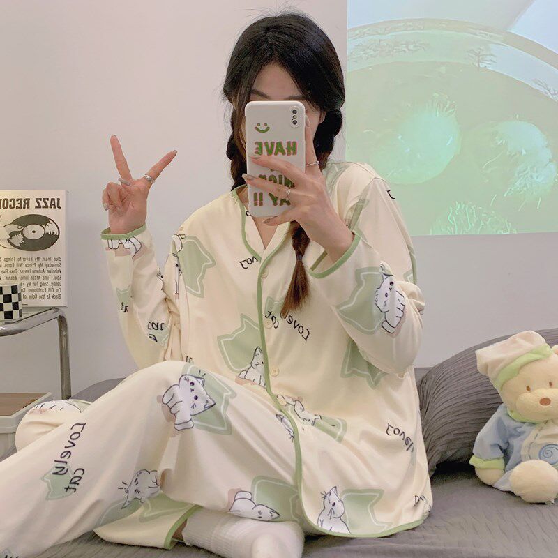 带胸垫春秋月子服产后怀孕期孕妇睡衣春夏季薄款产妇哺乳期家居服,淘宝优惠券,粉丝福利购,淘宝优惠卷