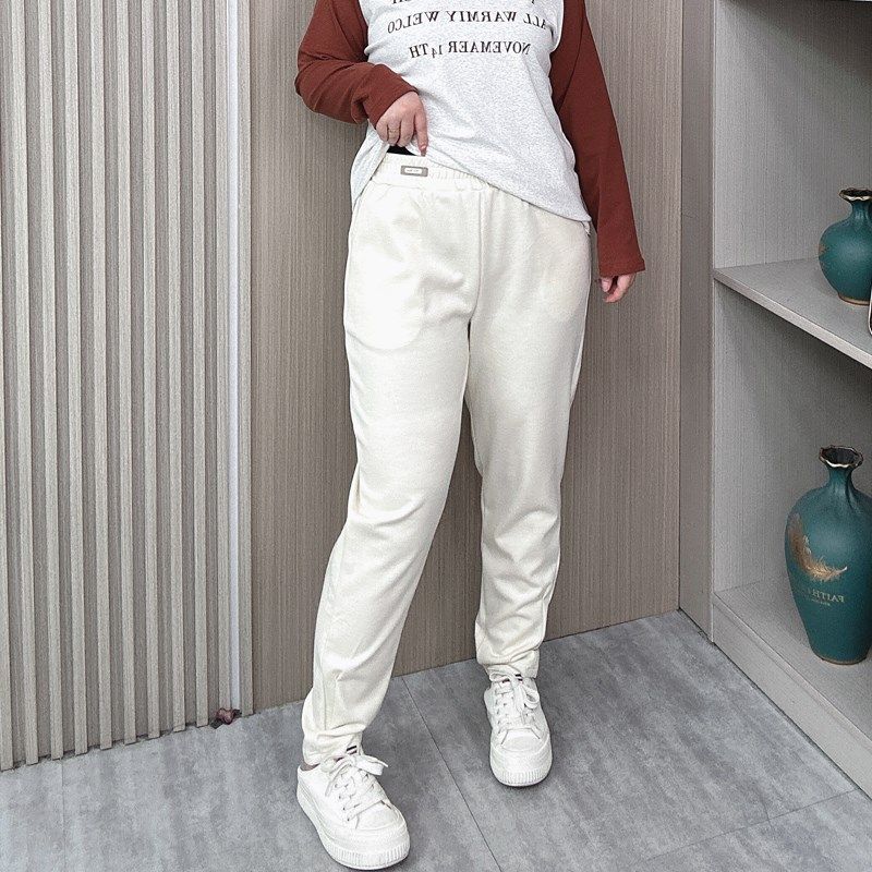 春秋新款休闲裤女装大码胖mm松紧腰宽松显瘦时尚百搭阔腿哈伦裤子,淘宝优惠券,粉丝福利购,淘宝优惠卷