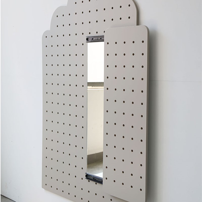 Damumu home entrance mirror hole board can be integrated to cover the full-length mirror sliding mirror storage rack